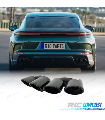 PONTEIRAS DE ESCAPE PORSCHE PANAMERA 24-25 PRETO BRILHANTE