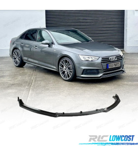 SPOILER FRONTAL AUDI A4 B9 SEDÁN AVANT 15-19 PRETO BRILHANTE ABS