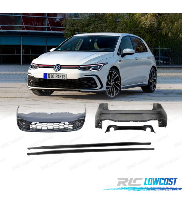 KIT CARROÇARIA VOLKSWAGEN VW GOLF MK8 20- LOOK GTI + LUZES DE NEVOEIRO