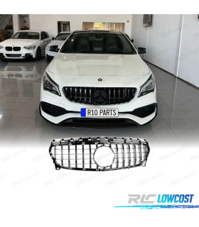 GRELHA FRONTAL MERCEDES CLA C117 16-19 PRETO BRILHANTE LOOK AMG