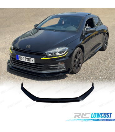 SPOILER LIP VOLKSWAGEN VW SCIROCCO 15- LOOK R PRETO BRILHANTE