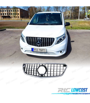 GRELHA FRONTAL MERCEDES VITO W447 14-19 PRETO CROMADO
