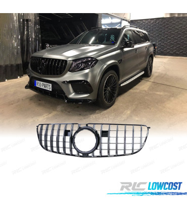 GRELHA FRONTAL MERCEDES GLS X166 15-19 LOOK AMG GT PRETO CROMADO