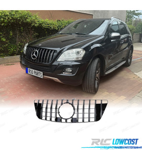 GRELHA FRONTAL MERCEDES M ML W164 08-11 LOOK AMG PRETO CROMADO
