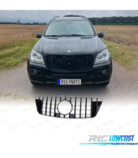 GRELHA FRONTAL MERCEDES M ML W164 08-11 LOOK AMG PRETO BRILHANTE