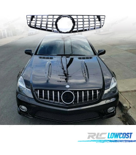 GRELHA FRONTAL MERCEDES SL R230 08-12 PRETO CROMADO