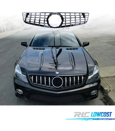 GRELHA FRONTAL MERCEDES SL R230 08-12 PRETO CROMADO