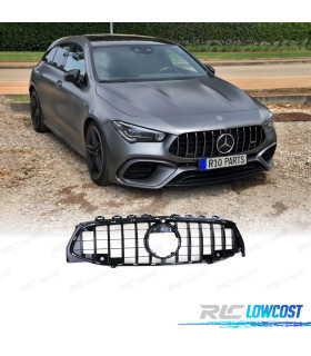 GRELHA FRONTAL MERCEDES CLA C118 19- LOOK AMG GT PRETO BRILHANTE