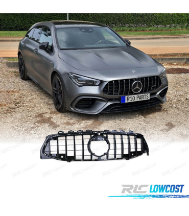 GRELHA FRONTAL MERCEDES CLA C118 19- LOOK AMG GT PRETO BRILHANTE