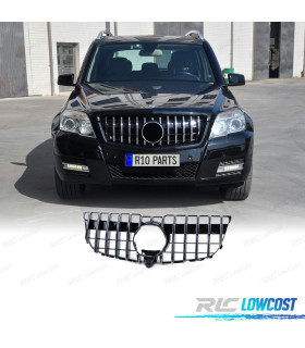 GRELHA FRONTAL MERCEDES GLK X204 12-15 LOOK AMG PRETO CROMADO