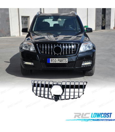 GRELHA FRONTAL MERCEDES GLK X204 12-15 LOOK AMG PRETO CROMADO