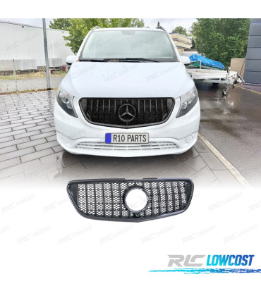GRELHA FRONTAL MERCEDES VITO W447 14-19 CARBONO