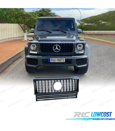 GRELHA FRONTAL MERCEDES CLASE G W463 90-18 LOOK AMG PRETO BRILHANTE