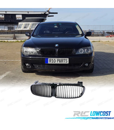 GRELHAS FRONTAIS BMW E65 E66 05-08 LOOK M PRETO MATE