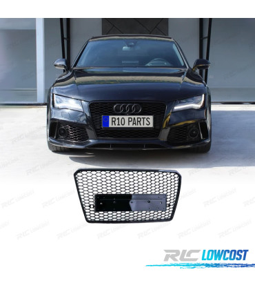 GRELHA FRONTAL AUDI A7 C7 4G 10-14 PDC LOOK RS PRETO BRILHANTE