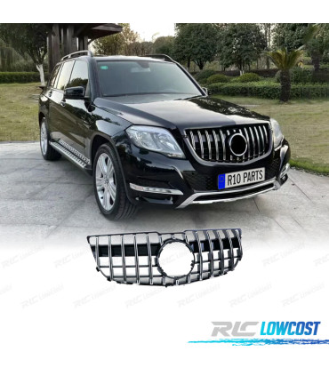 GRELHA FRONTAL MERCEDES GLK X204 12-15 LOOK AMG PRETO BRILHANTE CROMADO