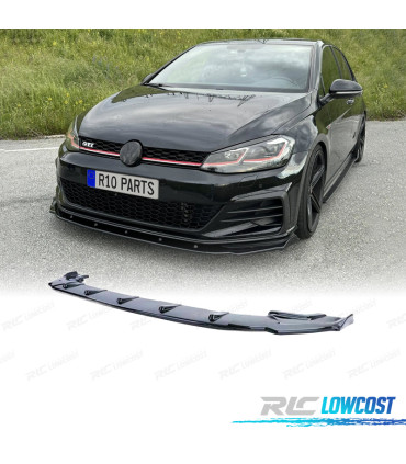 SPOILER LIP FRONTAL VOLKSWAGEN VW GOLF 7 13-20 LOOK CS PRETO BRILHANTE