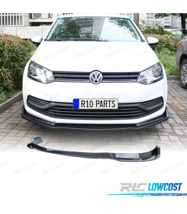 SPOILER LIP FRONTAL VOLKSWAGEN VW POLO V 6R 09-14 CARBONO