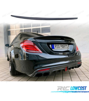 AILERON SPOILER TRASEIRO MERCEDES S CLASSE W222 13- LOOK AMG GLOSS BLACK