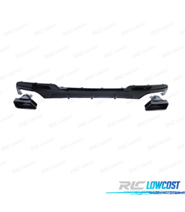 DIFUSOR BMW SÉRIE 5 F10 F11 10-17 LOOK M PERFORMANCE PRETO BRILHANTE + PONTEIRAS ESCAPE PRETO