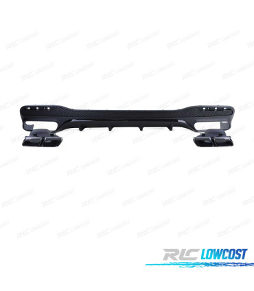 DIFUSOR MERCEDES GLS X166 15-19 LOOK AMG PRETO MATE + PONTEIRAS ESCAPE