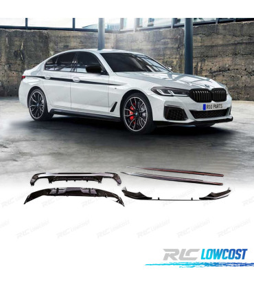 KIT SPOILERS PARA BMW G30 G31 17-19 LOOK M PERFORMANCE PRETO BRILHANTE