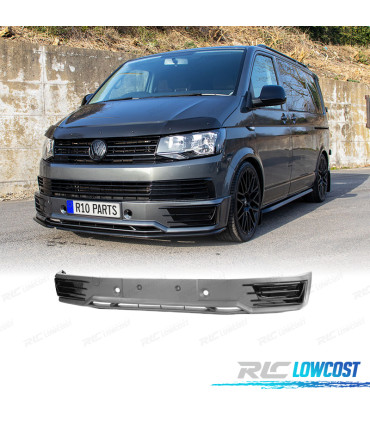 SPOILER LIP FRONTAL PARA VOLKSWAGEN VW T6 15-19 GRELHAS SPORTLINE PRETO BRILHANTE