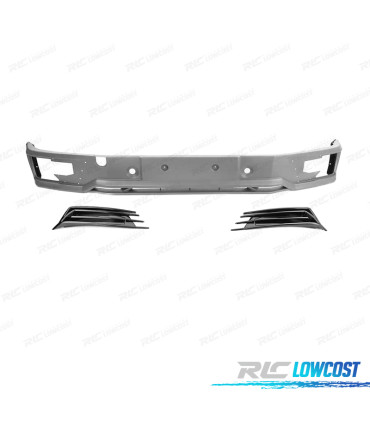 SPOILER LIP FRONTAL PARA VOLKSWAGEN VW T6 15-19 GRELHAS SPORTLINE PRETO BRILHANTE