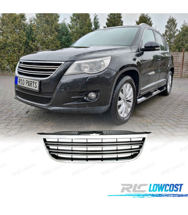 GRELHA FRONTAL VOLKSWAGEN VW TIGUAN 07-11 PRETA CROMADA