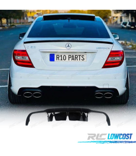 DIFUSOR MERCEDES W204 07-14 LOOK C63 AMG PRETO BRILHANTE