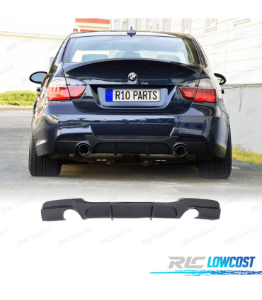 DIFUSOR BMW E90 E91 04-12 LOOK M PERFORMANCE PRETO BRILHANTE