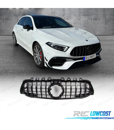 GRELHA FRONTAL MERCEDES CLASE A W177 V177 18-22 LOOK AMG GT PRETO BRILHANTE