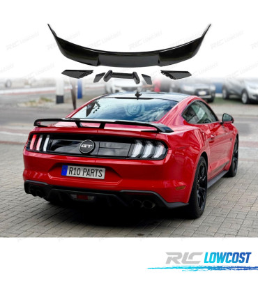 AILERON SPOILER FORD MUSTANG LOOK GT500 15-19 PRETO BRILHANTE