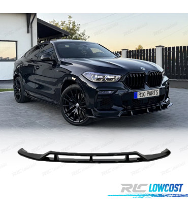 SPOILER LIP BMW X6 G06 19- LOOK M PERFORMANCE PRETO BRILHANTE