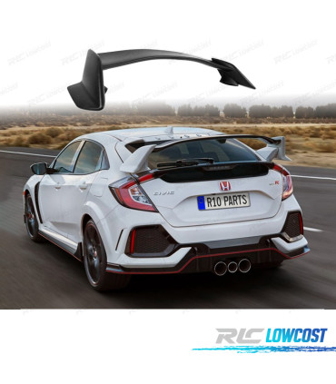 AILERON SPOILER TRASEIRO HONDA CIVIC HATCHBACK 16-20 LOOK TYPE R