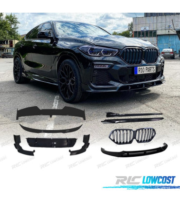 KIT CARROÇARIA BMW X6 G06 20-21 LOOK BLACK KNIGHT PRETO BRILHANTE