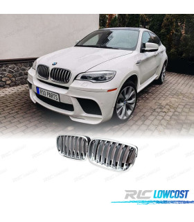 GRELHAS FRONTAIS BMW X5 E70 07-10 X6 E71 E72 08-14 PRETO CROMADA