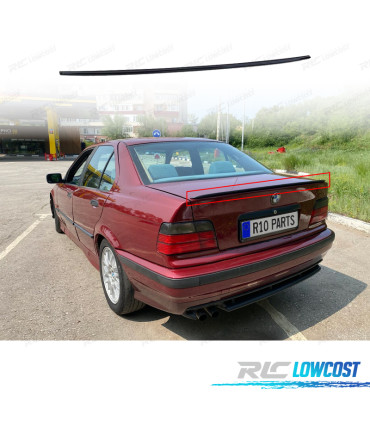 AILERON SPOILER TRASEIRO BMW E36 SEDAN 90-98 PRETO BRILHANTE