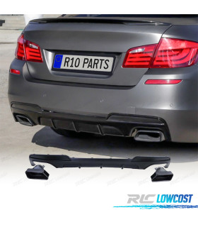 DIFUSOR BMW SÉRIE 5 F10 F11 10-17 LOOK M PERFORMANCE + PONTEIRAS ESCAPE PRETO