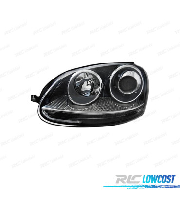 FAROL ESQ XENON VOLKSWAGEN VW GOLF 5 GTI 03-08 FUNDO PRETO