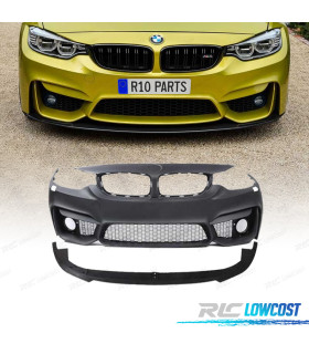 PARA-CHOQUES FRONTAL BMW F32 F33 F36 13-18 LOOK M4 SRA NEVOEIRO + SPOILER LIP