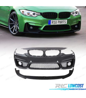 PARA-CHOQUES FRONTAL BMW F32 F33 F36 13-18 LOOK M4 SRA PDC NEVOEIRO + SPOILER LIP