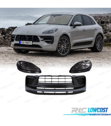 PARA-CHOQUES DIANTEIRO PORSCHE MACAN 14-18 LOOK TURBO 2023 + FARÓIS LED