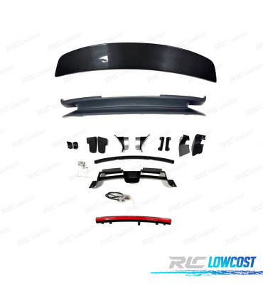 SPOILER AILERON COM AERODINÂMICA ATIVA PORSCHE 911 CARRERA 992 19-23 FIBRA DE CARBONO