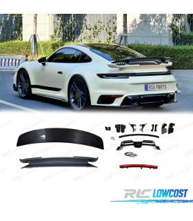 SPOILER AILERON COM AERODINÂMICA ATIVA PORSCHE CARRERA 992 19-23 FIBRA DE CARBONO