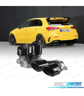PONTEIRAS DE ESCAPE MERCEDES CLASE A W177 CLA W118 18- LOOK AMG A45 PRETO