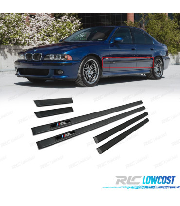 FRISOS LATERAIS DE PORTA BMW E39 SEDAN 95-03 LOOK M5 PRETO MATE