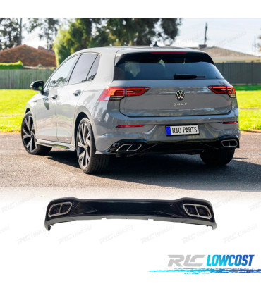 DIFUSOR VOLKSWAGEN VW GOLF 8 21-23 LOOK R LINE DUPLA SAÍDA