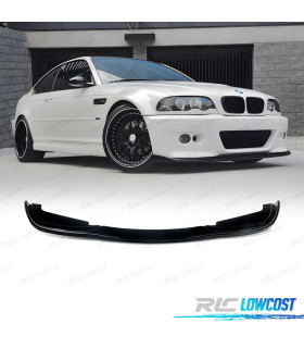 SPOILER LIP DIANTEIRO BMW E46 98-07 LOOK M3 PRETO BRILHANTE