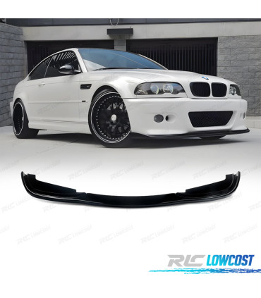 SPOILER LIP DIANTEIRO BMW E46 98-07 LOOK M3 PRETO BRILHANTE